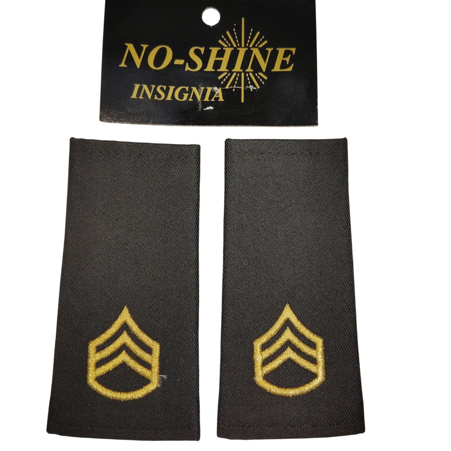 US Army Staff Sergeant E‑6 No‑Shine Shoulder Epaulets 4‑1/8" × 2‑1/8"