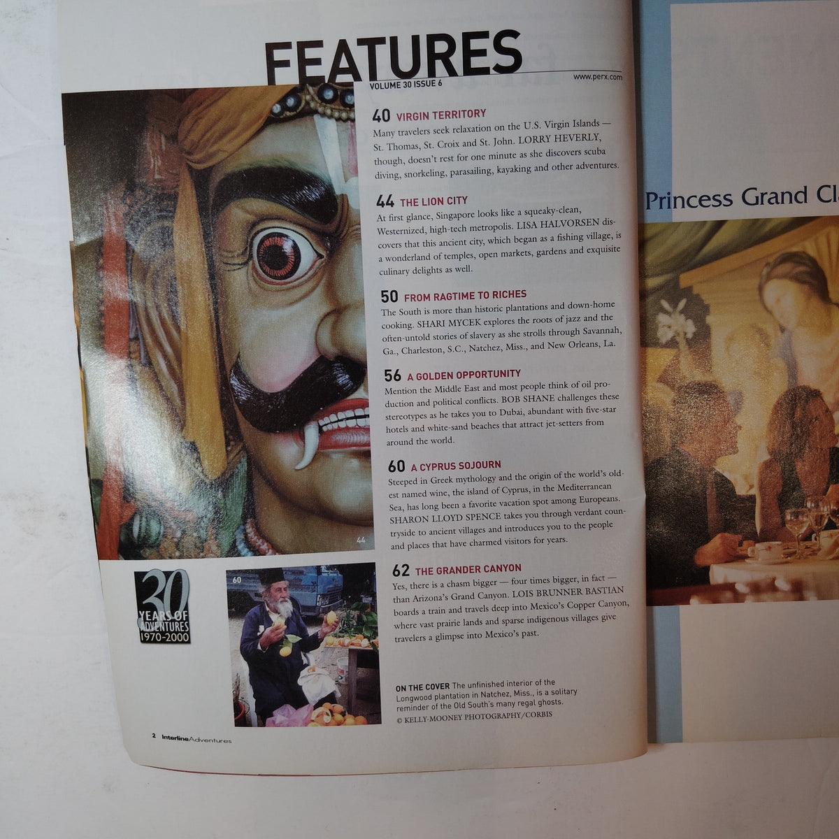 Adventures Magazine Nov/Dec 2000 The New South Vintage Travel Back Issue