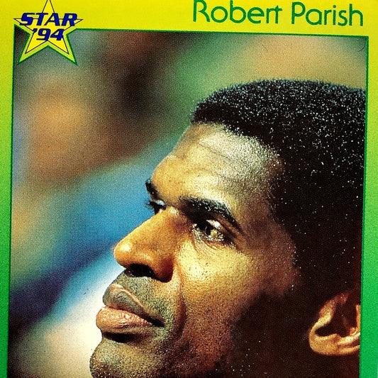 Robert Parish, Golden State and Boston, 1994 Star Int'l Pro Stats Card 11, EXC
