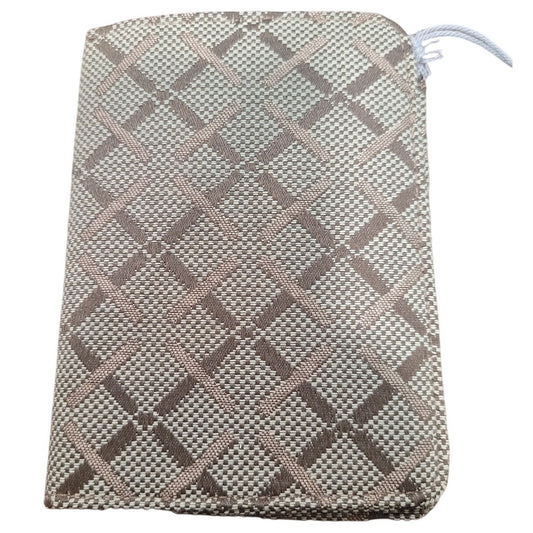 Passport Case – a New Day, Brown Plaid Jacquard Knit, Recycled Polyester