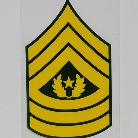Army Sergeant Major of the Army Window Decal – 2" x 3.375"  Adhesive Back