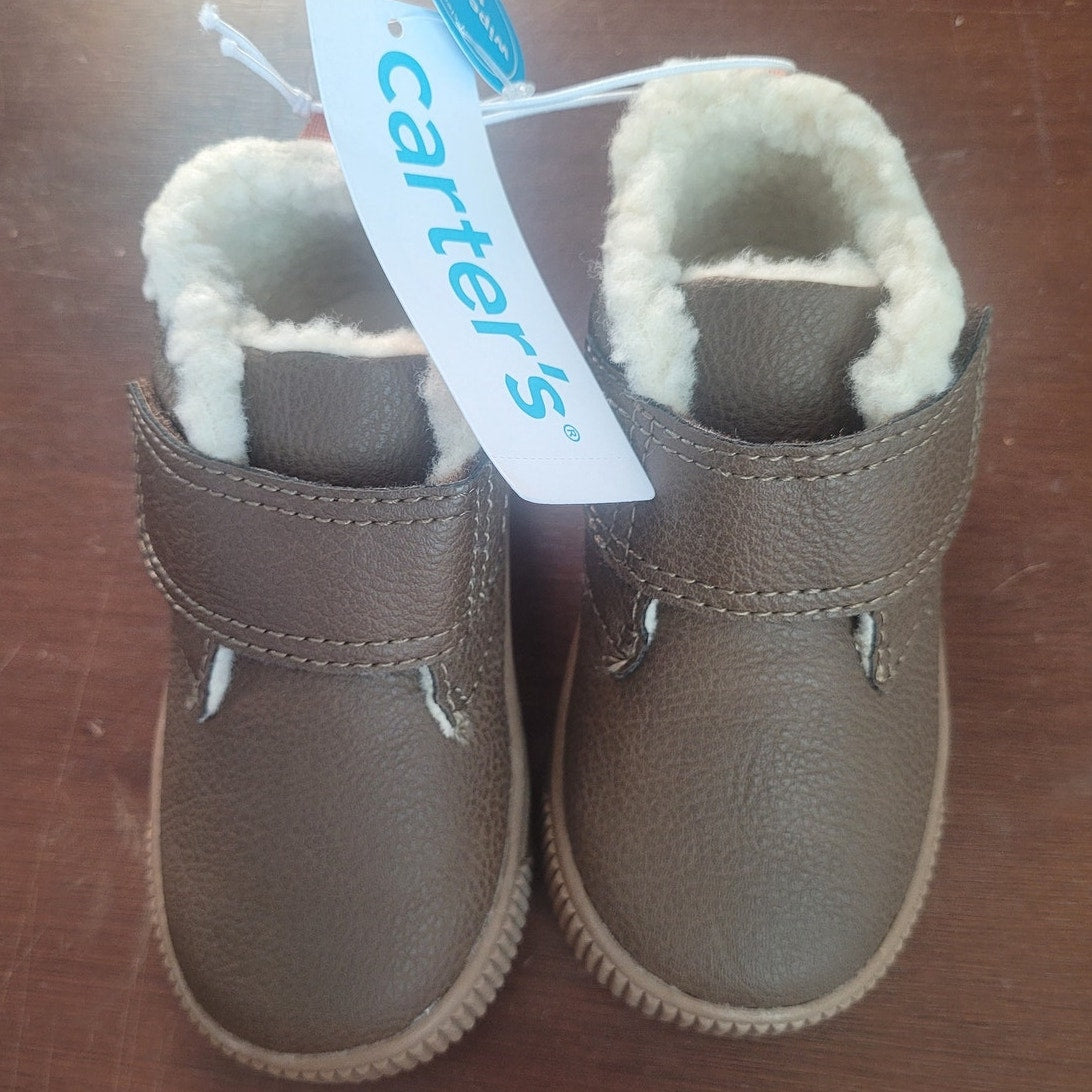 Carter’s Chatham Boot Size 6 Toddler Brown Faux-Suede Hook & Loop Strap CF21F12P