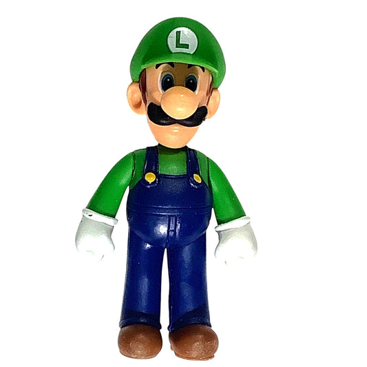 Jakks Nintendo Super Mario Luigi Action Figure Toy, 2-1/2"H x 1-5/8"W