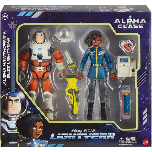 Disney / Pixar Alpha Class Alisha Hawthorne & Buzz Lightyear Action Figures