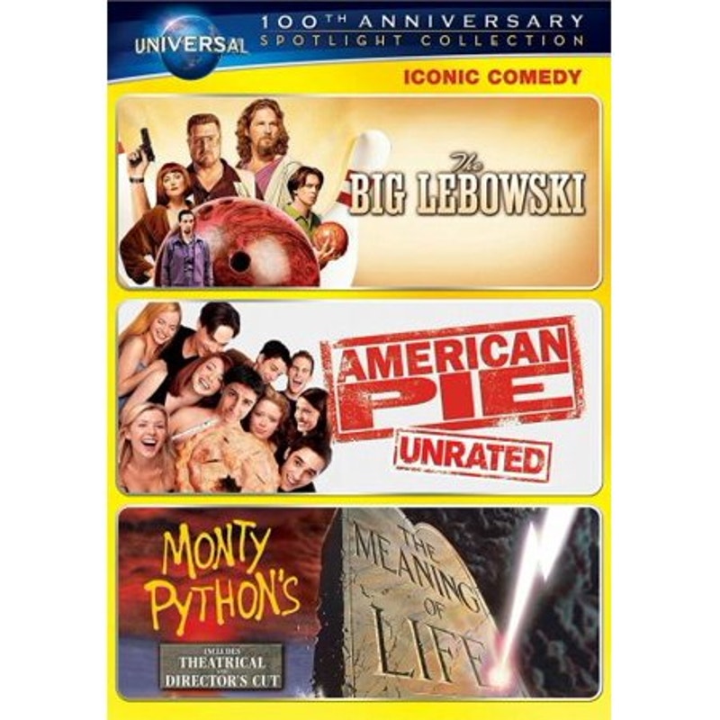 3 Movie DVD Comedy Collection – Big Lebowski, American Pie, Monty Python