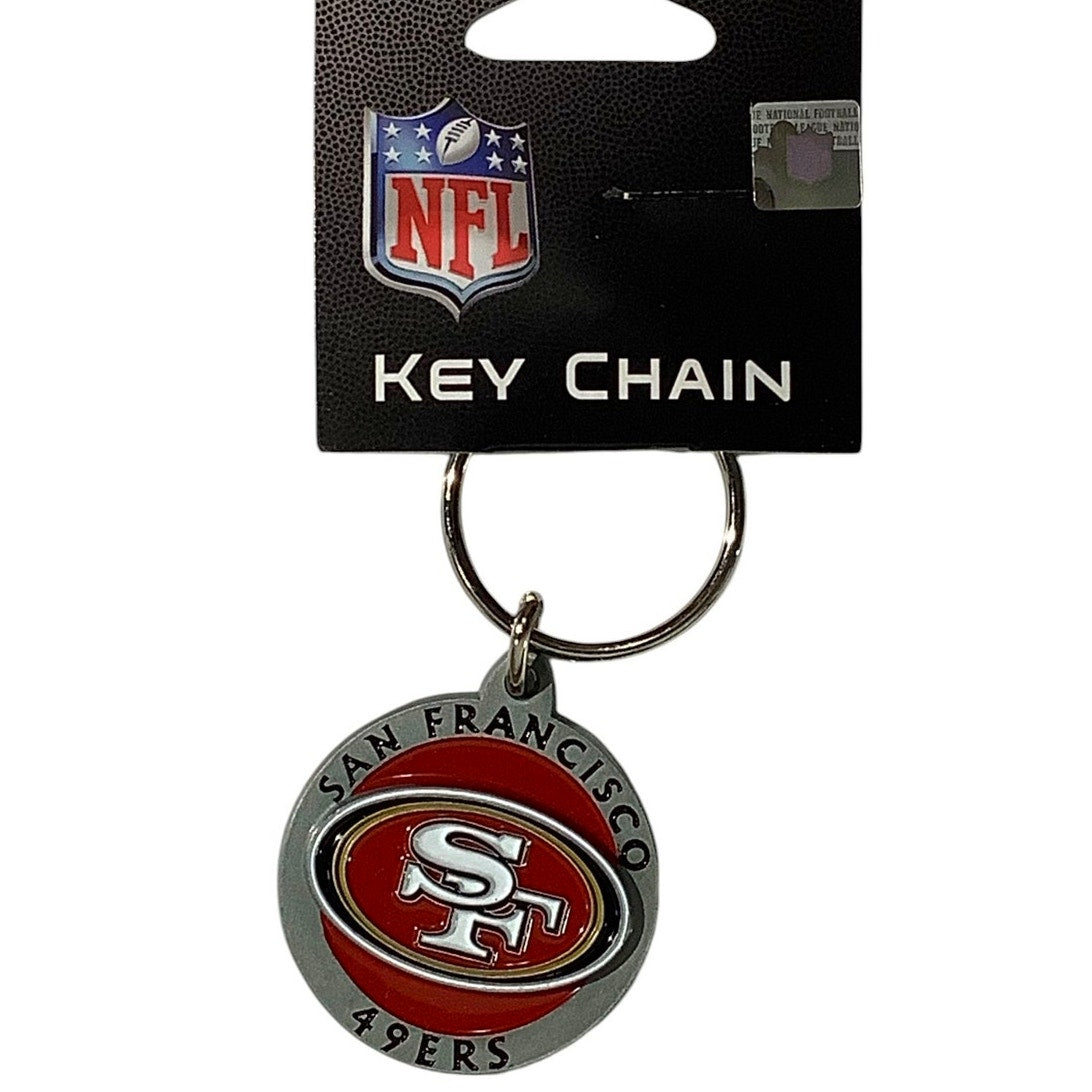 San Francisco 49ers Official NFL 1-3/8" Medallion Key Ring, Keychain