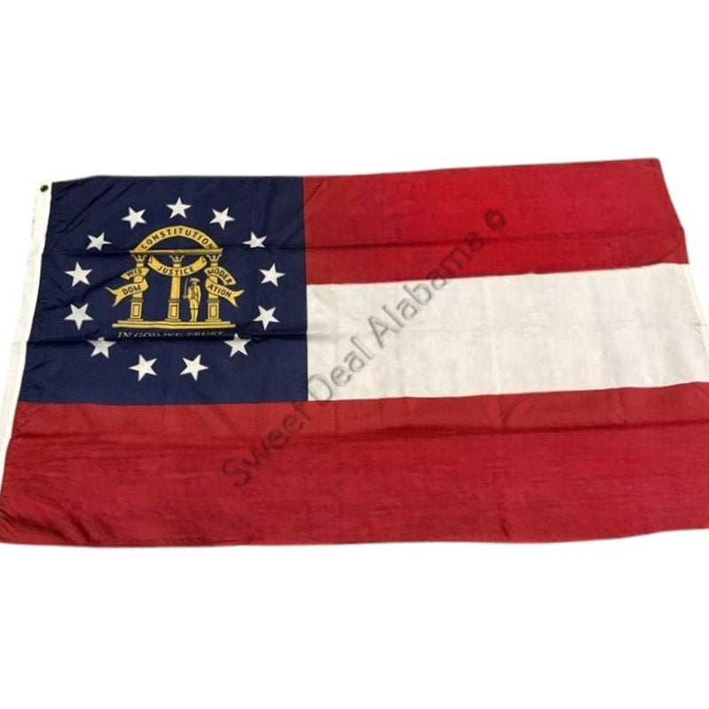 Current Georgia 2003- State Flag, 3 Ft. x 5 Ft. Poly Flag, Georgia Flag