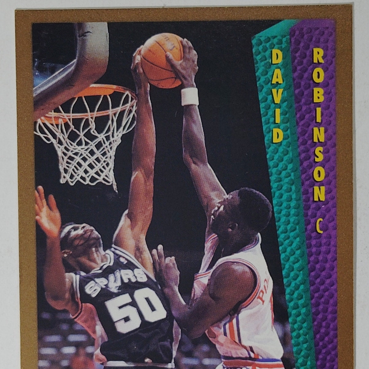 1992-93 Fleer David Robinson Card No. 288 – Slam Dunk – Spurs – VG/EX