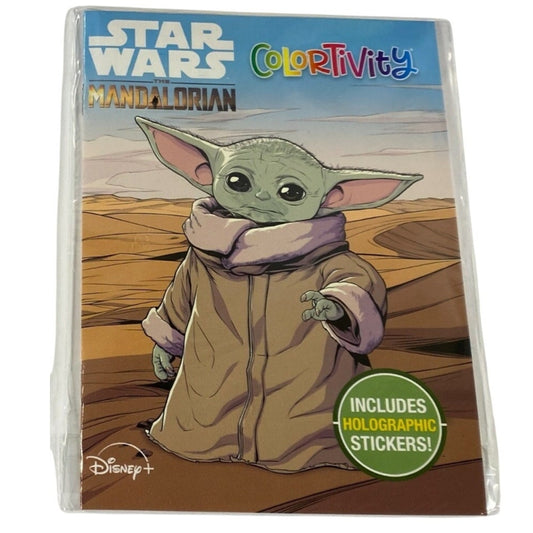 Star Wars Mandalorian Sticker Book Disney Colortivity Holographic Stickers