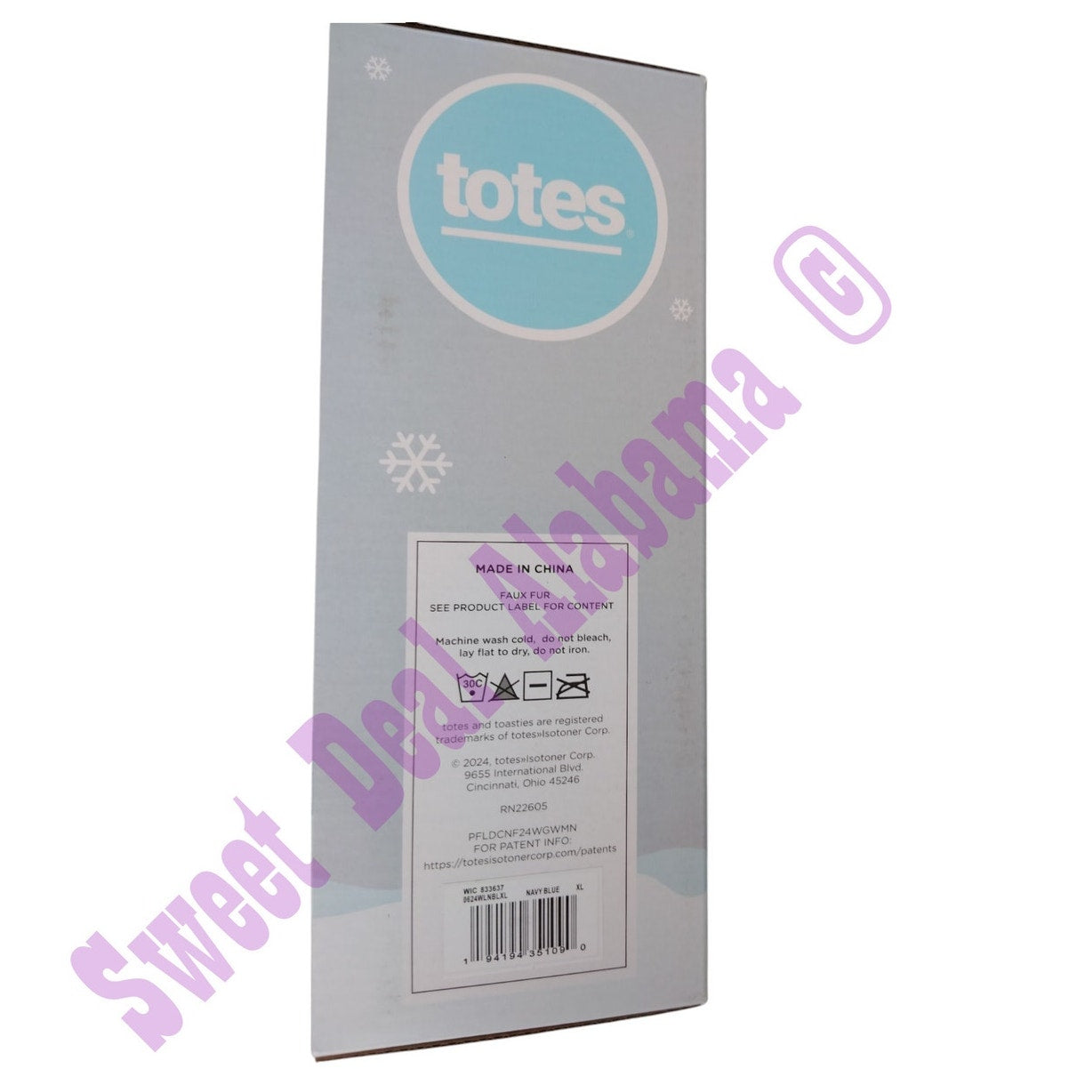 Totes Women's Cozy Memory Foam Slippers, Size XL (9-10) , Navy Blue #35109