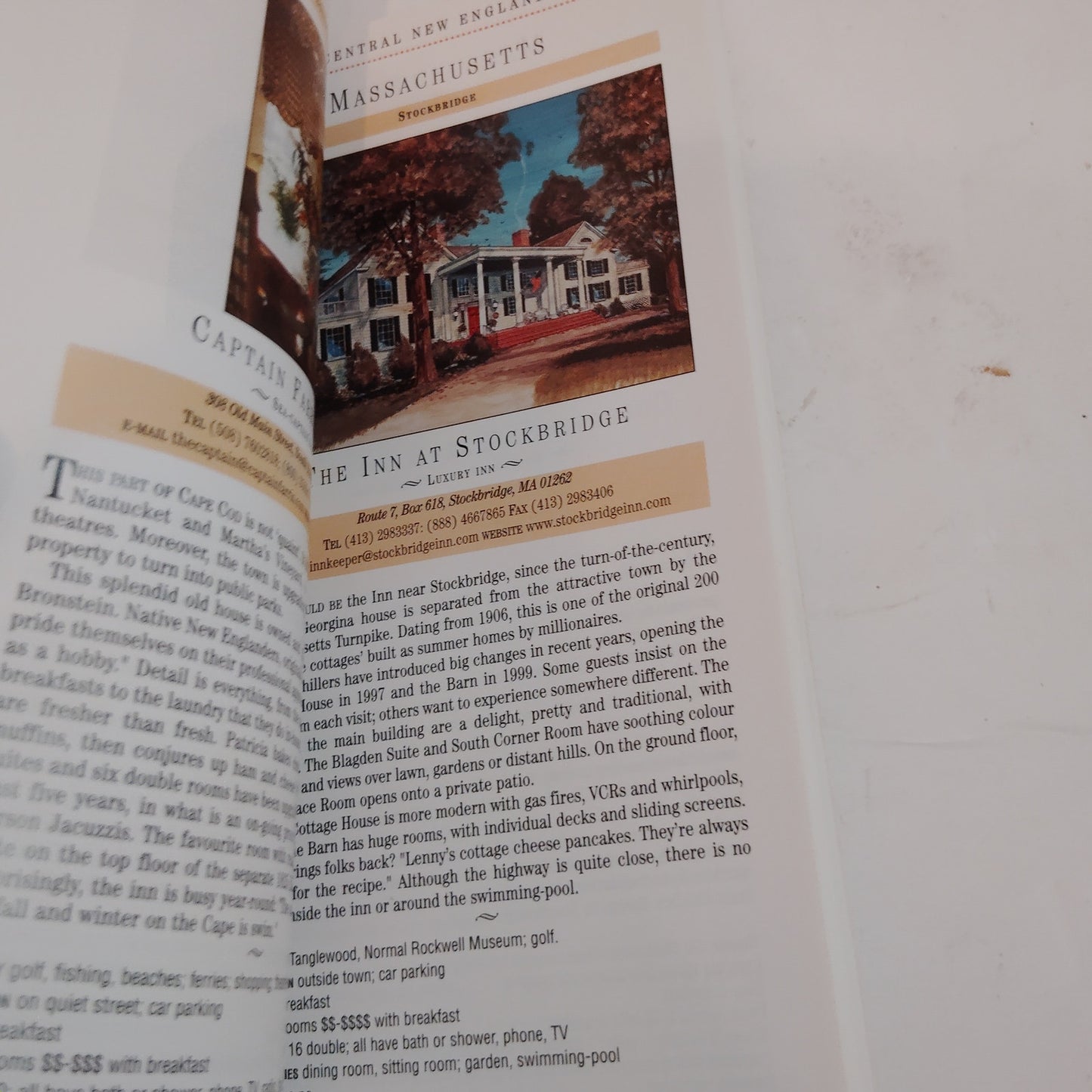 Charming Small Hotels New England NYC 2005 PB LN 2nd Ed Travel Lodging Guide