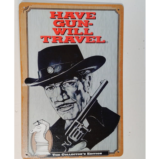 8x12 Retro Tin Sign Poster – Have Gun Will Travel – Collector’s Edition – Western TV Memorabilia