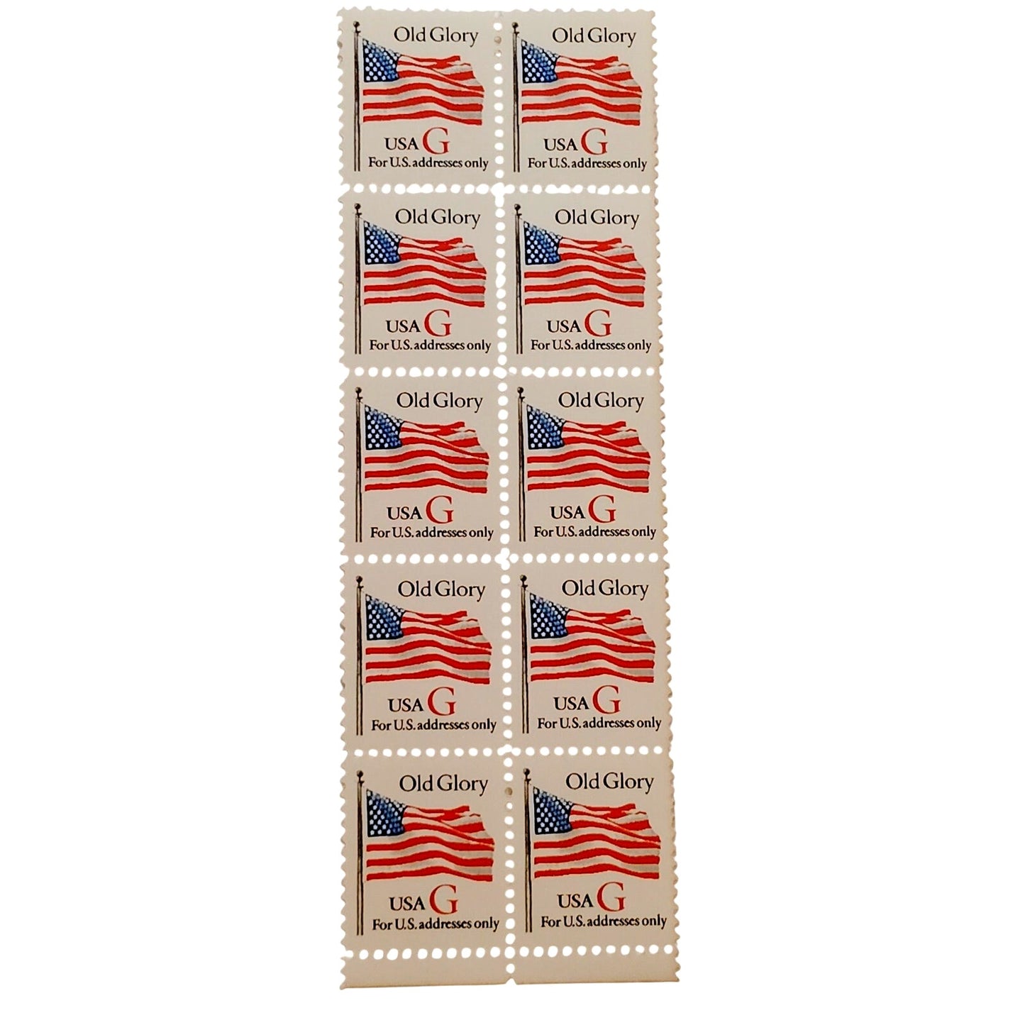 Block of 10 – 1995 USA “G” Rate Old Glory 32¢ MNH Non‑Denominated
