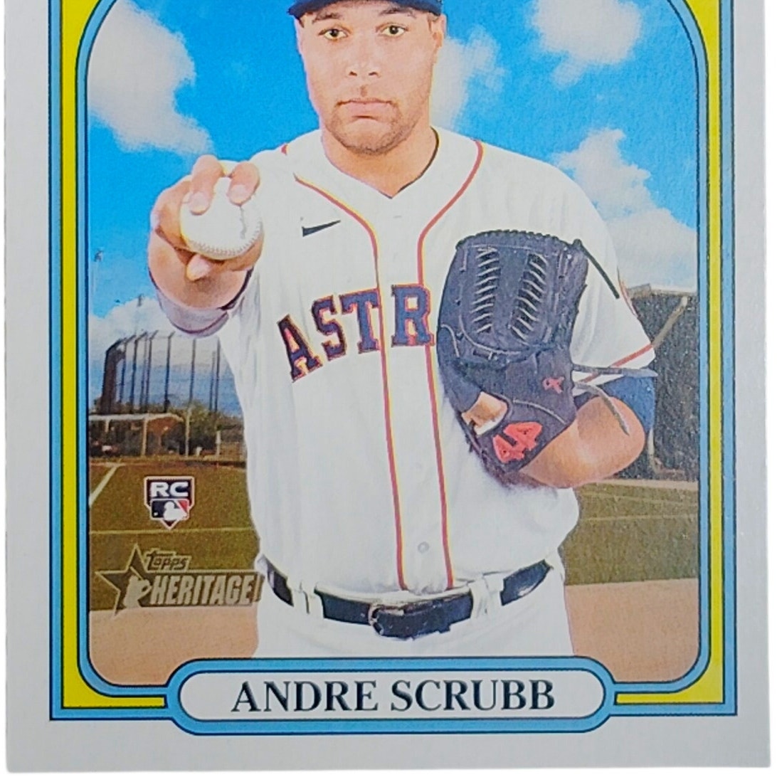 2021 Topps Heritage Andre Scrubb 592 RC Houston Astros Pitcher Rookie VG/EX