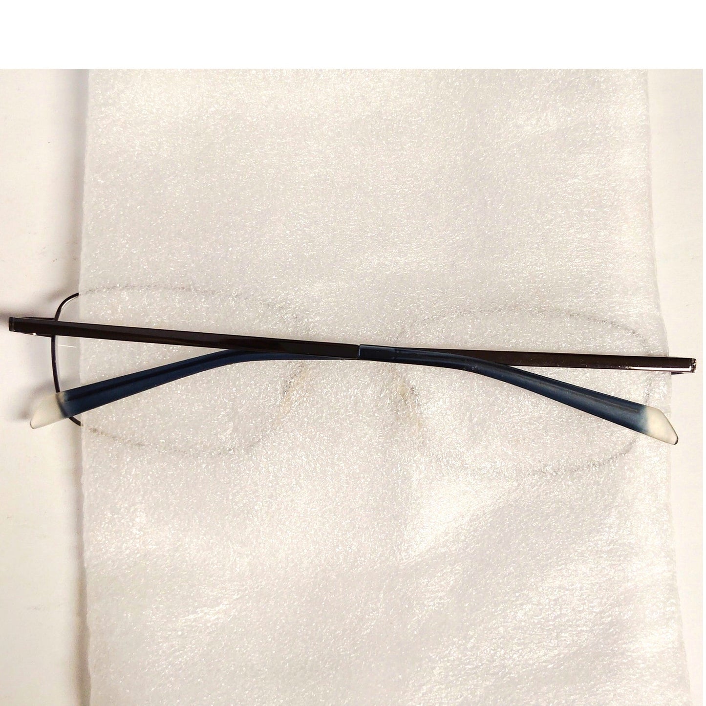 VTG Full‑Rim Rectangular Metal Reading Glasses +2.00 V.861 Gray Spring Hinges