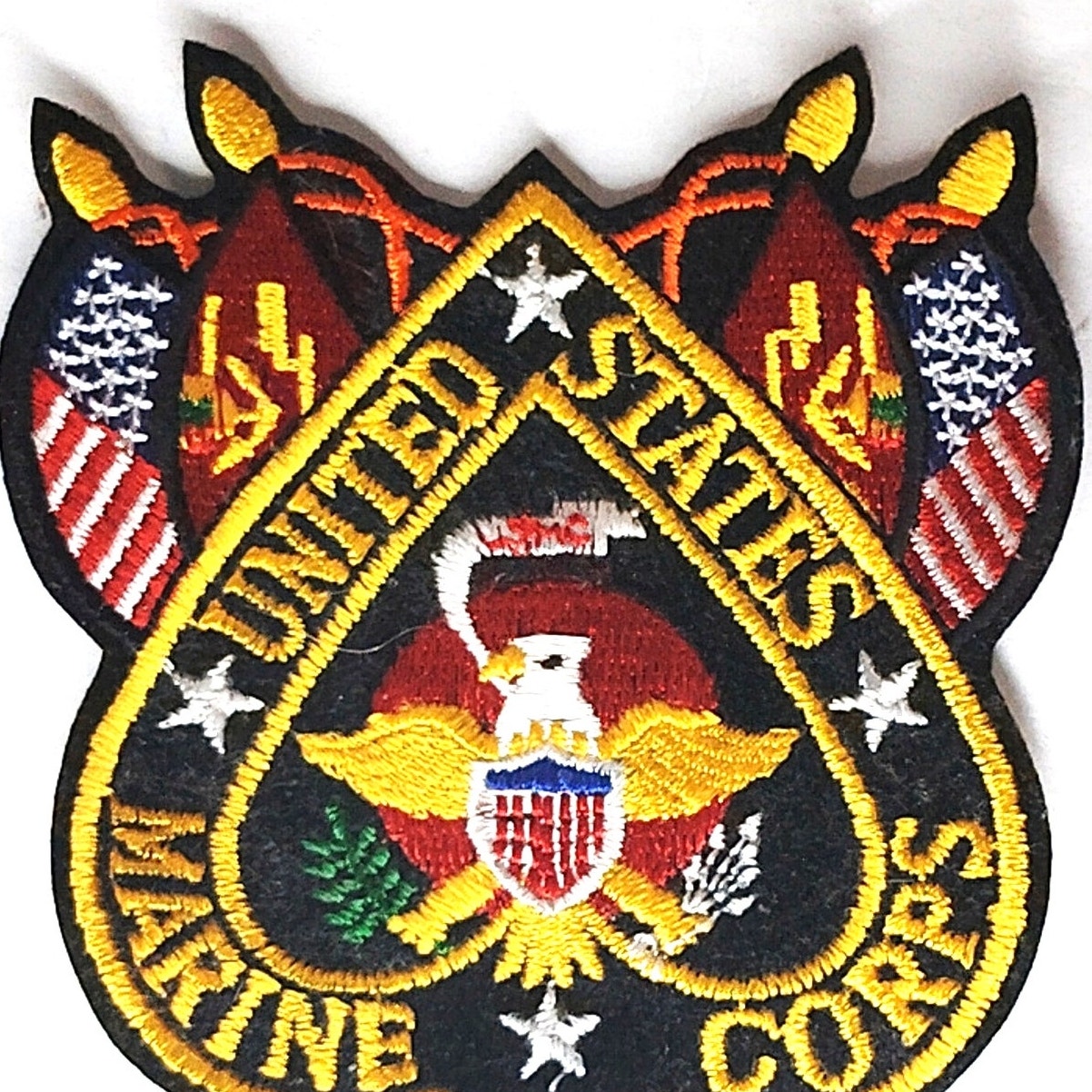 USMC Spades Patch Eagle Globe Anchor Sew‑On 4" × 3‑1/4"