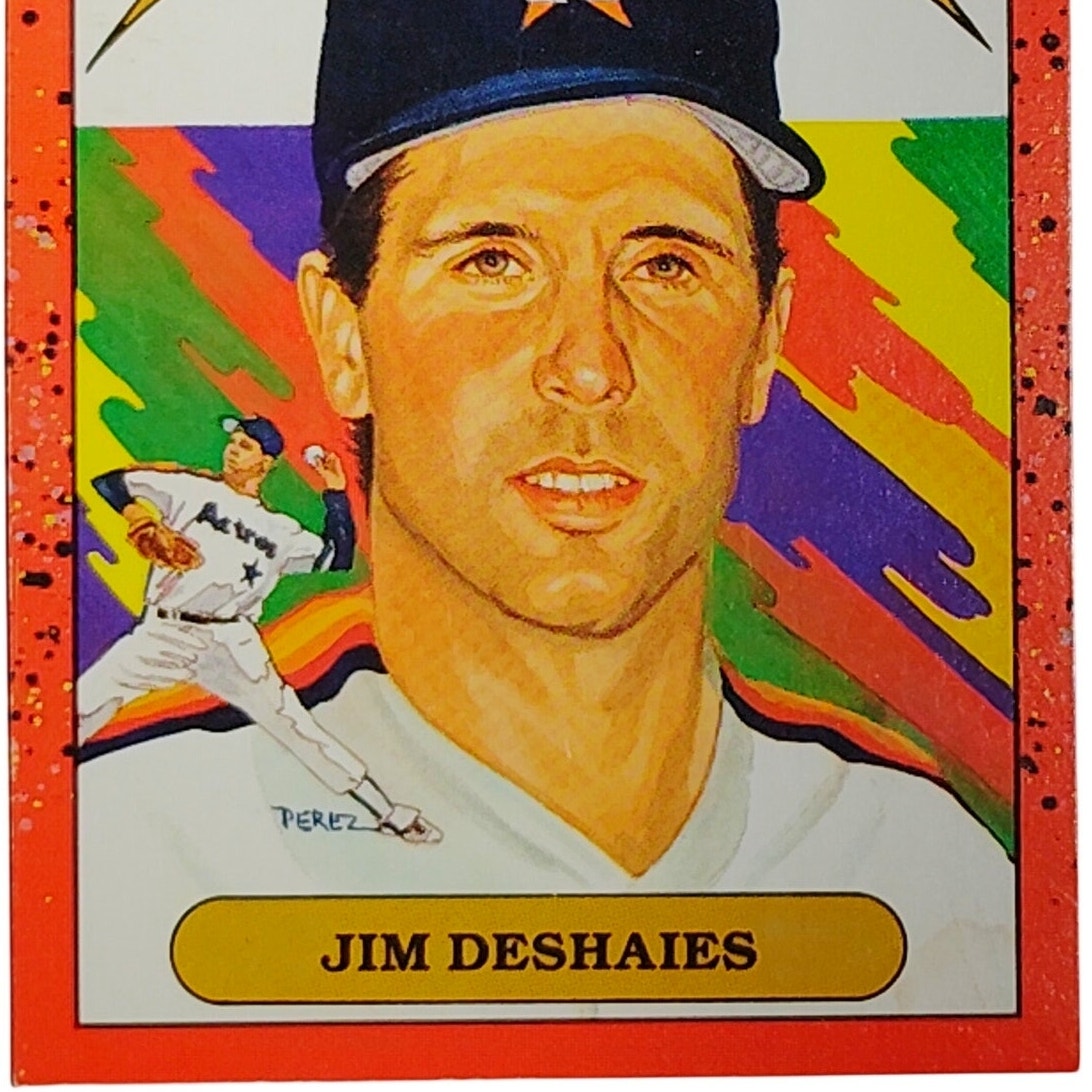1989 Donruss Diamond Kings Jim Deshaies 7 Houston Astros Pitcher Perez Art VG/EX