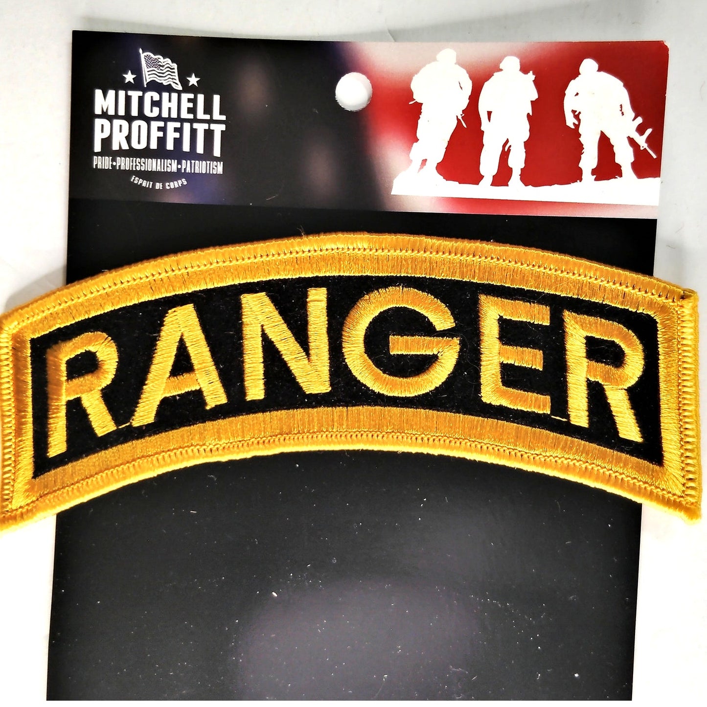 Large 5" US Army Ranger Tab Patch Mitchell Proffitt, Iron‑On or Sew‑On, USA Made