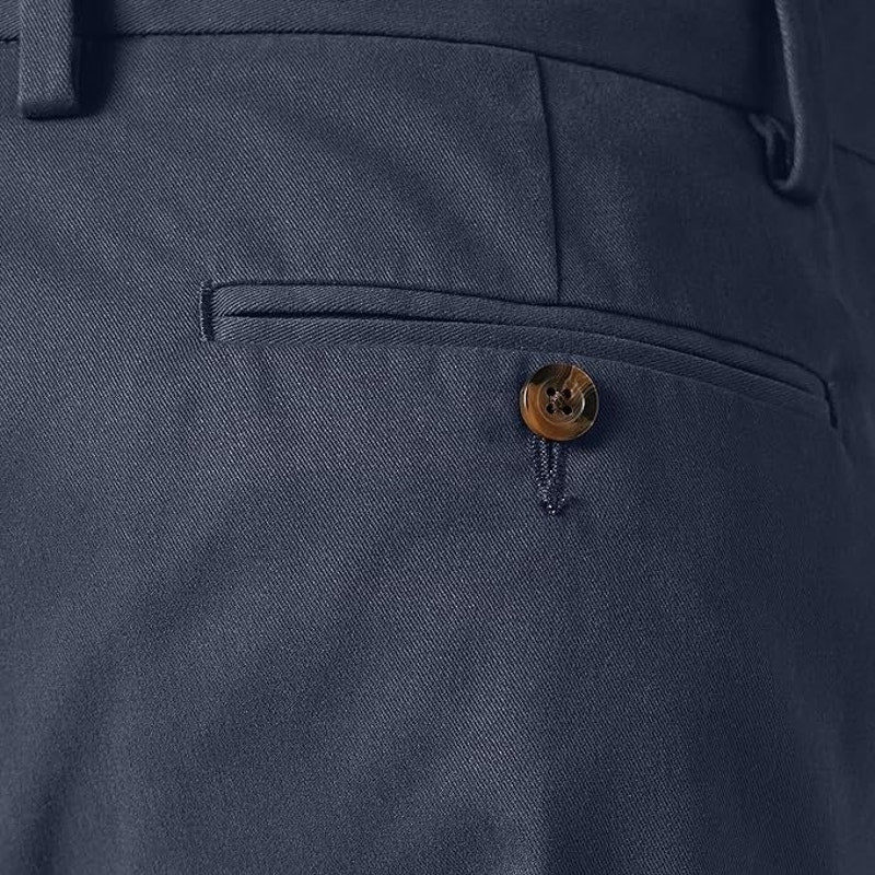 Men's Classic-Fit Wrinkle-Resistant Pleated Chino Pant, 32 x 29