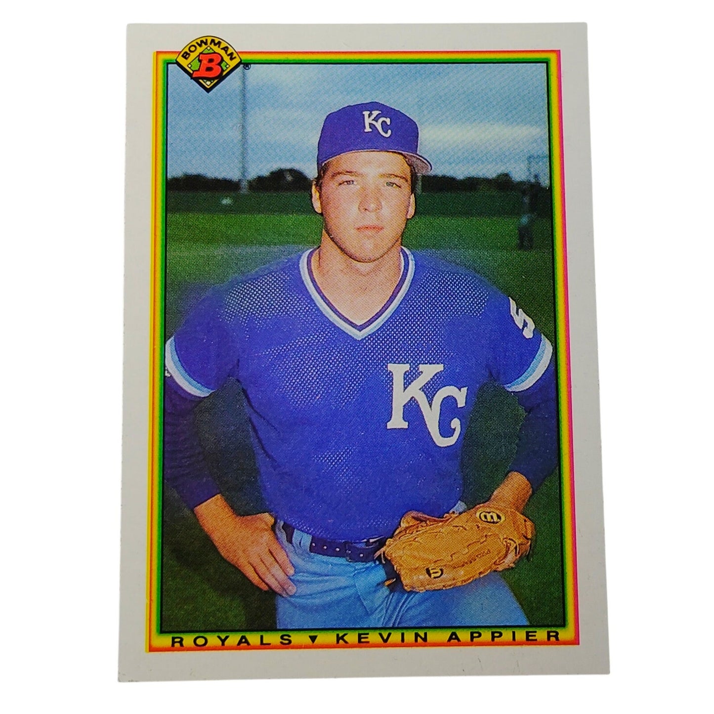 1990 Bowman Kevin Appier #367 Kansas City Royals Pitcher MLB Baseball Card NM