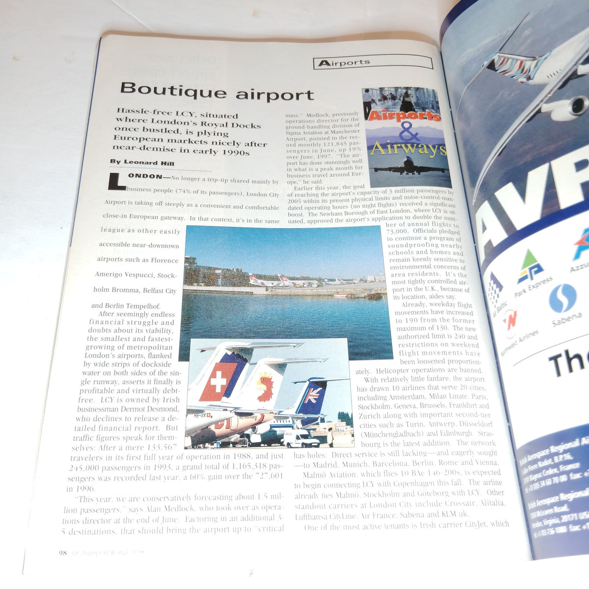 Air Transport World Magazine - September 1998 - Vintage Aviation Publication