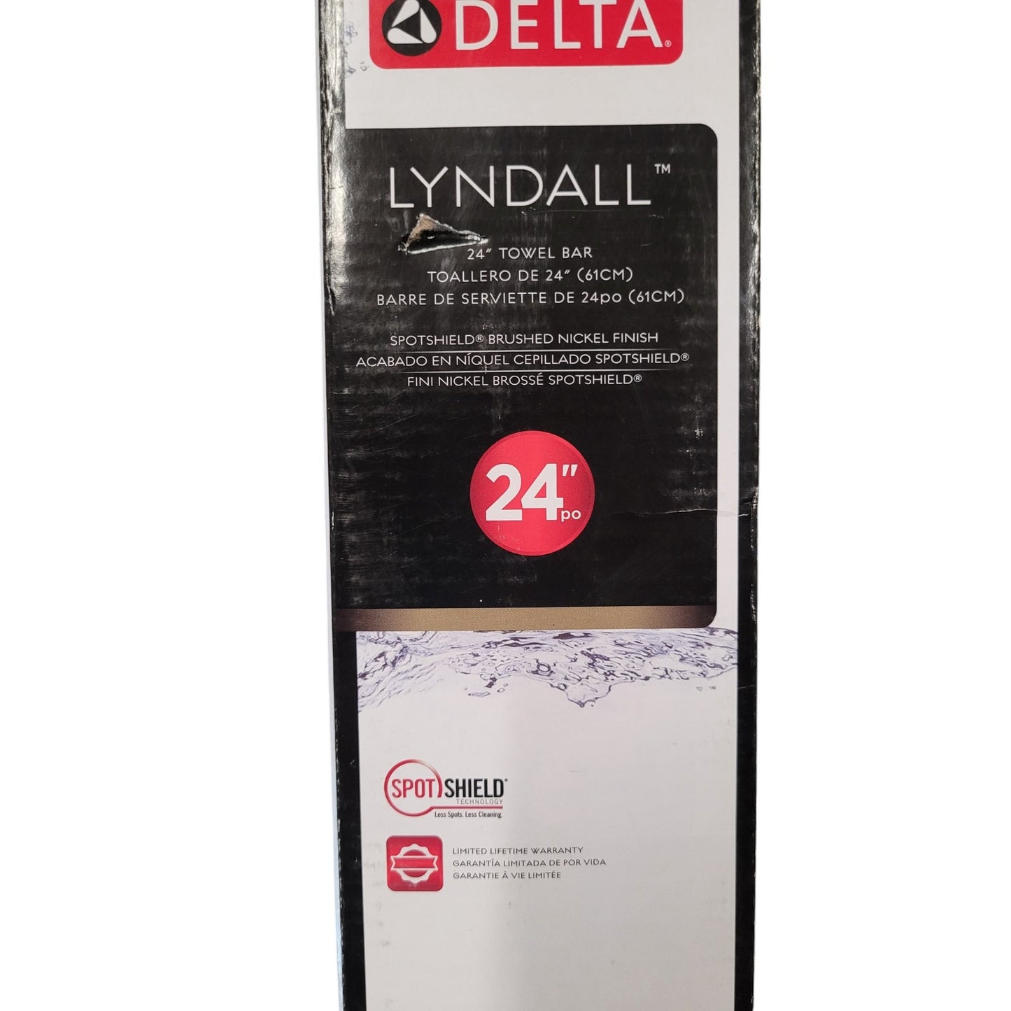 Delta Lindall LDL24-SN 24 in. Wall Mounted Towel Bar