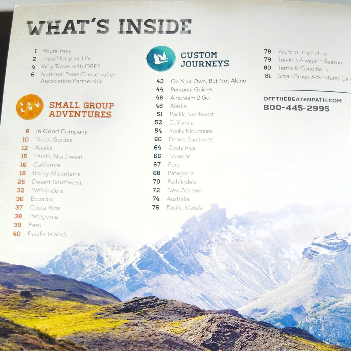 Off the Beaten Path 2017 Travel Book - National Parks & Small Group Tours