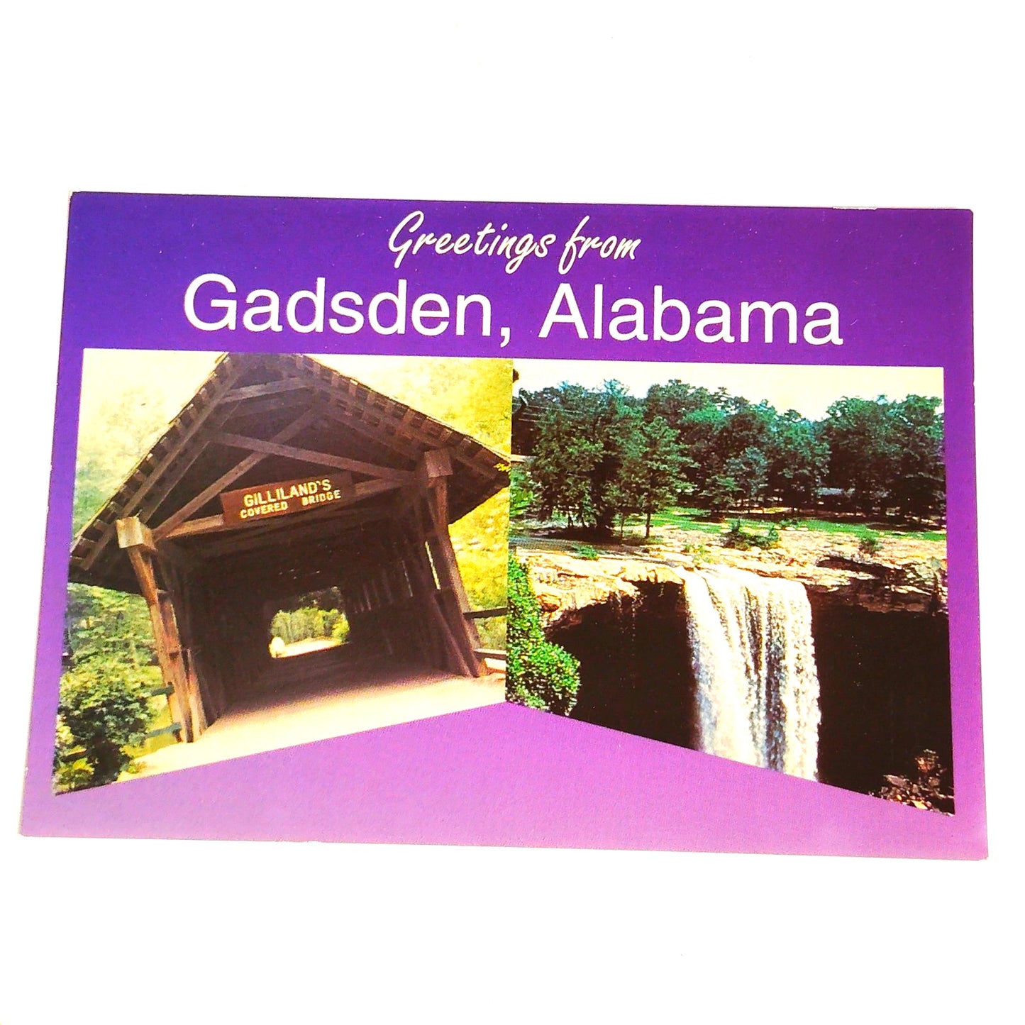 VTG Gadsden AL Multi‑View Postcard Gilliland Bridge Noccalula Falls NOS