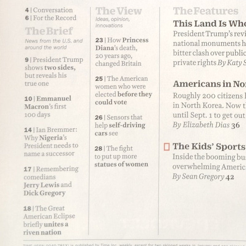 Time Magazine September 4 2017 How Kid Sports Turned Pro Joey Erace