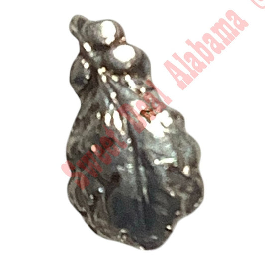 Ribbon Attachment Device: Silver Oak Leaf Single - 5/16"H x 1/16"W