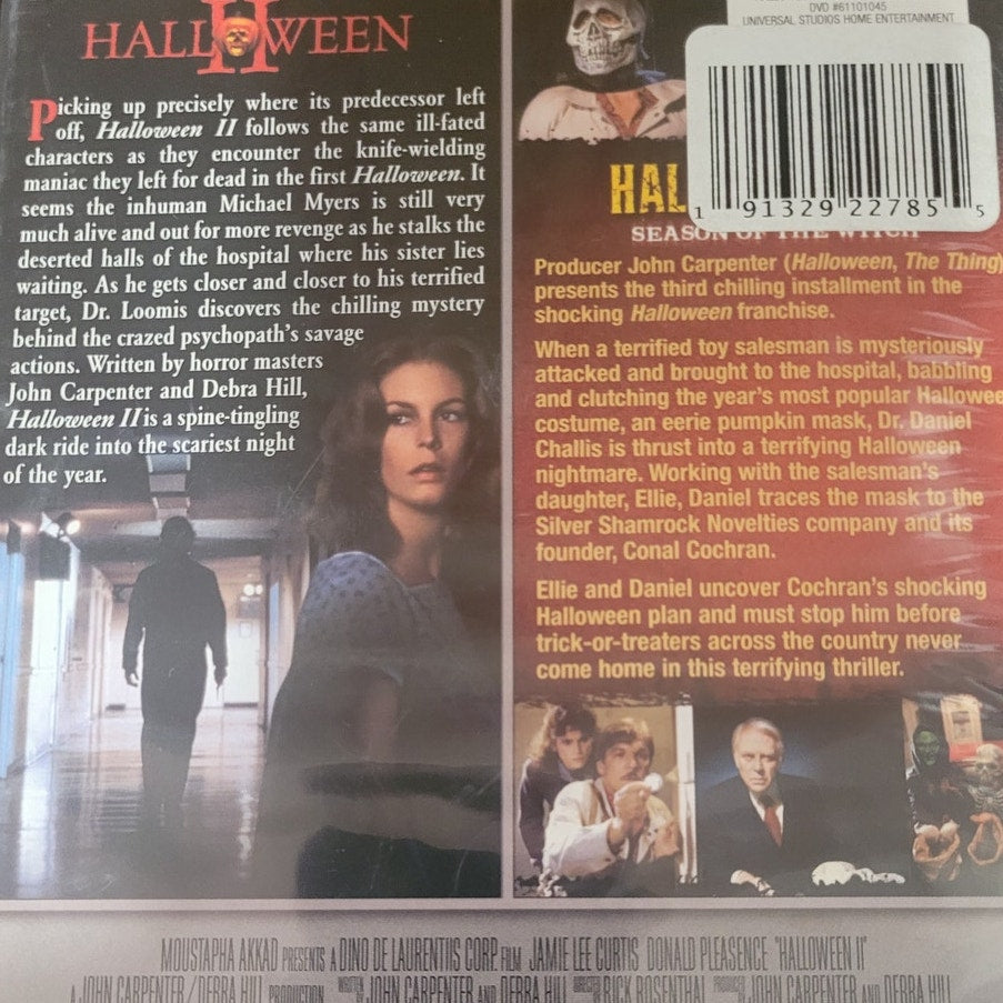 Dbl Feature: Halloween II 1981 Halloween III Season of the Witch 1982 DVD Horror