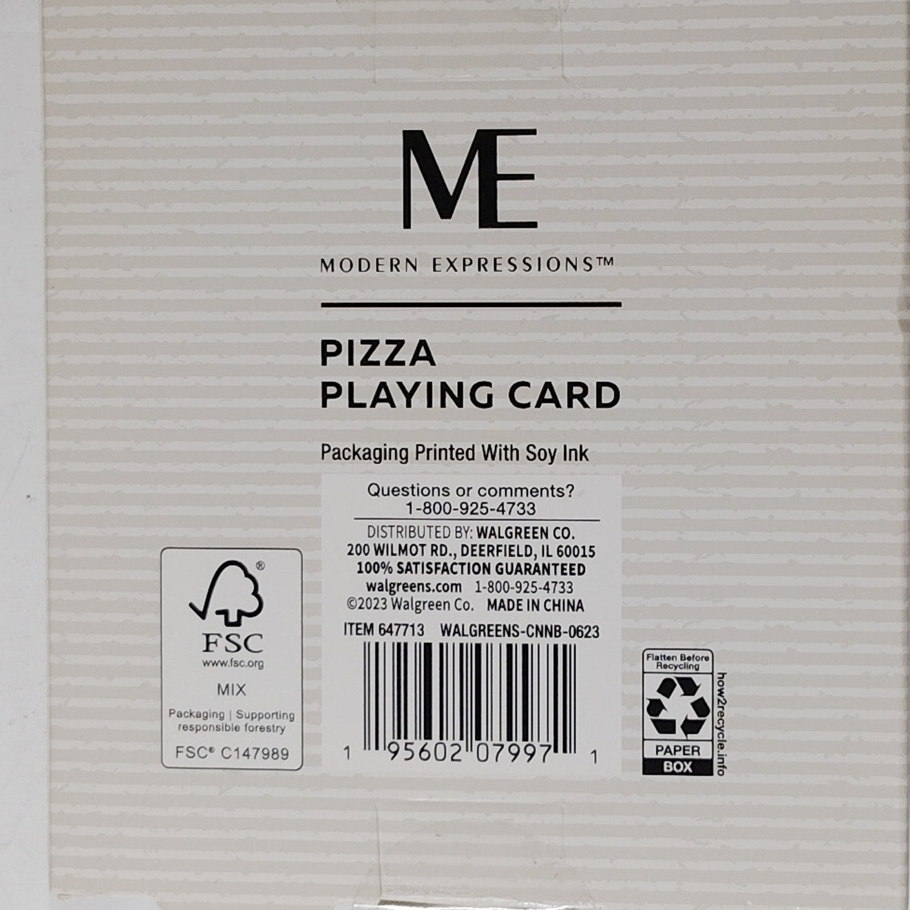 ME Modern Expressions Pizza Playing Cards – 54-Piece Deck – 3-5/8" x 3-1/4"