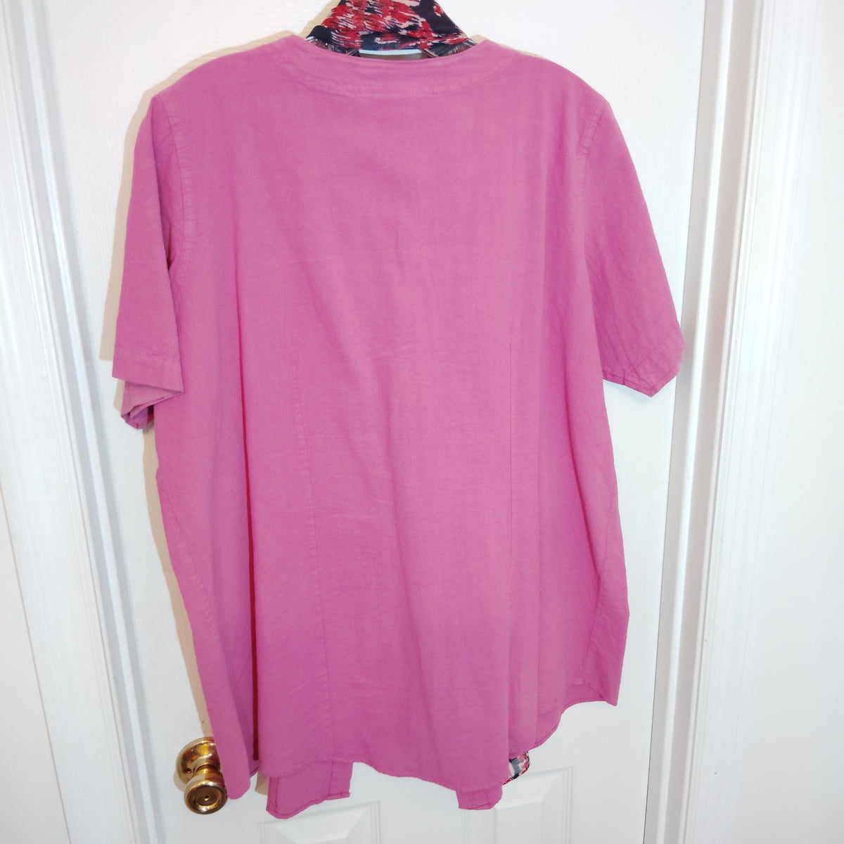 Mainstreet Blues Magenta Utility Shirt & Avon Ikat Scarf Set Women’s M Estate