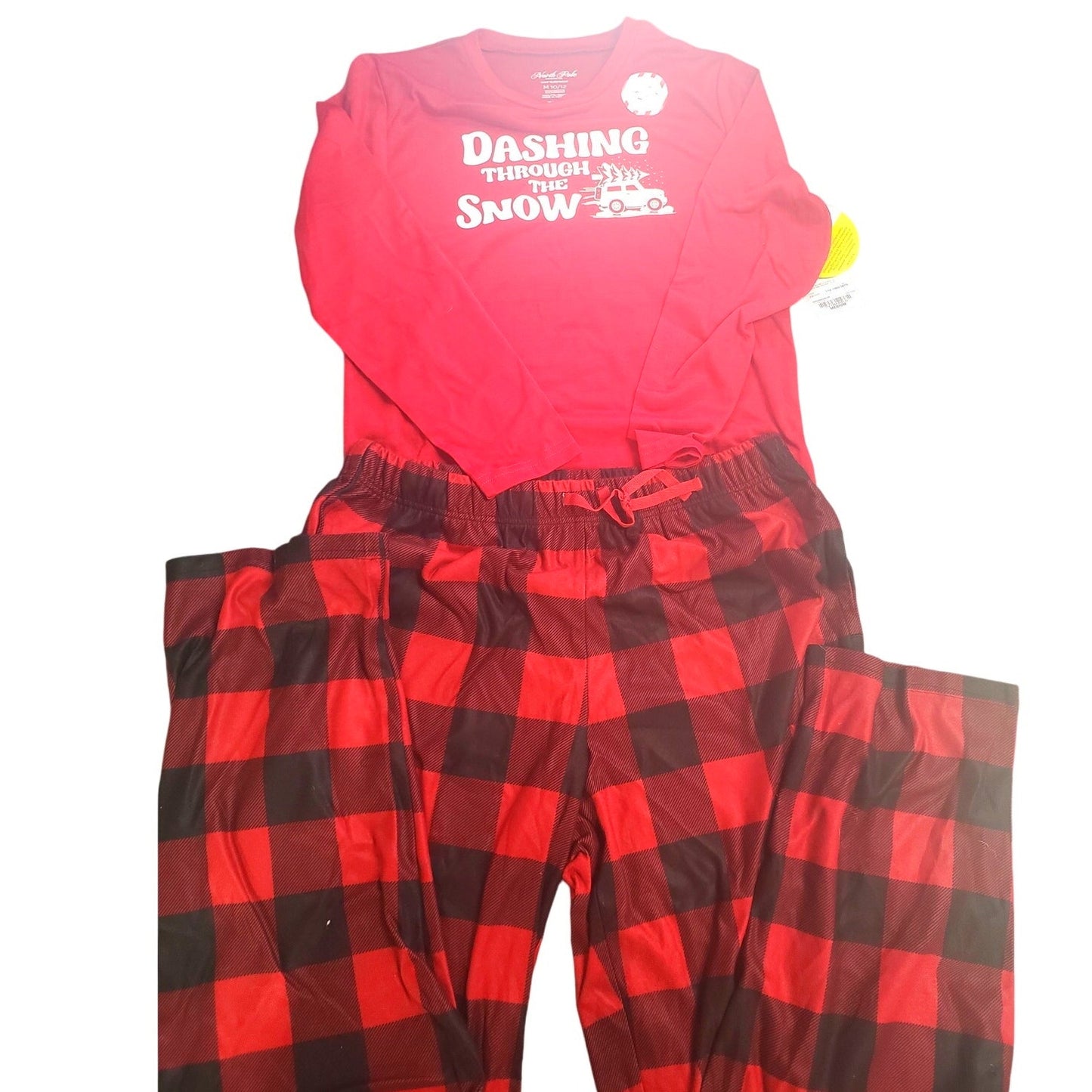 North Pole Trading Co. Unisex 2-pc. Christmas Plaid Pajama Set, MT (10/12)