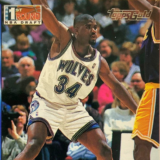 Isaiah Rider, Timberwolves, 1994 Topps Gold, First Round NBA Draft Card 322, EXC