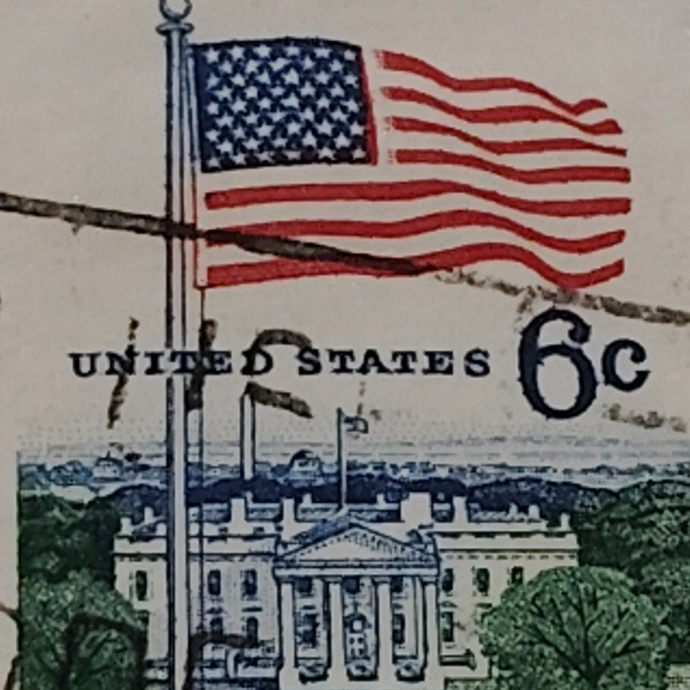 1968 Scott #1338 – 6¢ Flag Over White House / U.S. Commemorative – Canceled