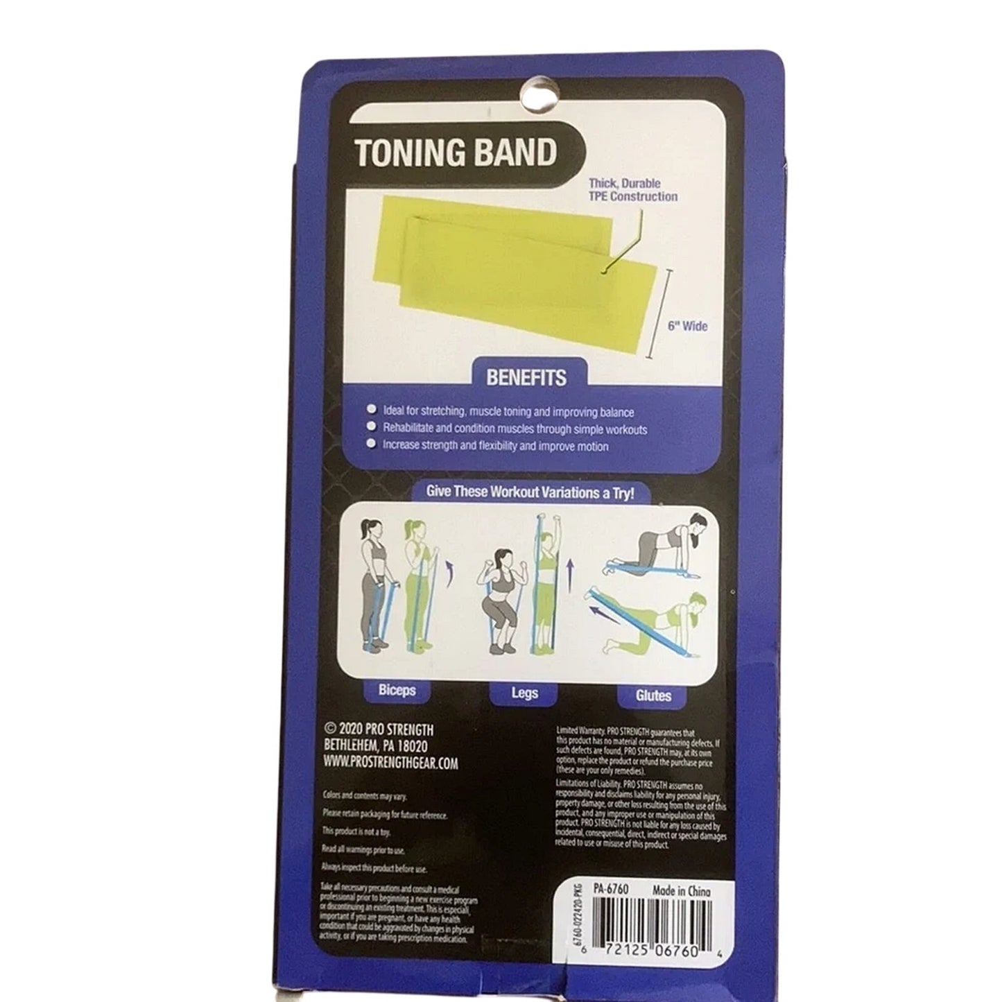 Pro Strength Extra‑Wide Toning Band – Heavy Resistance Exercise Fitness Band