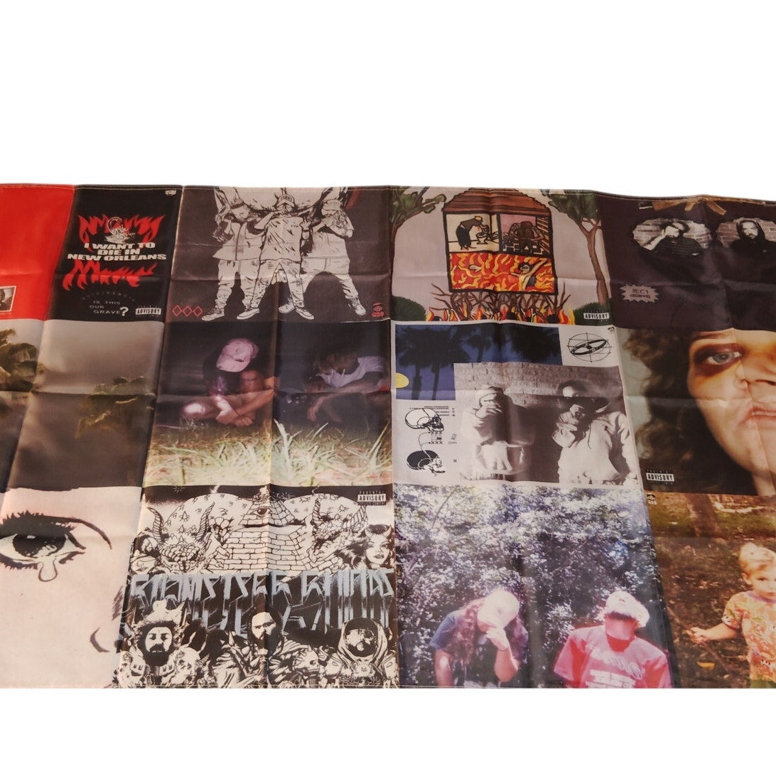 Hip Hop Album Covers Tapestry Wall Hanging Flag 40x60 in w/ Brass Grommets