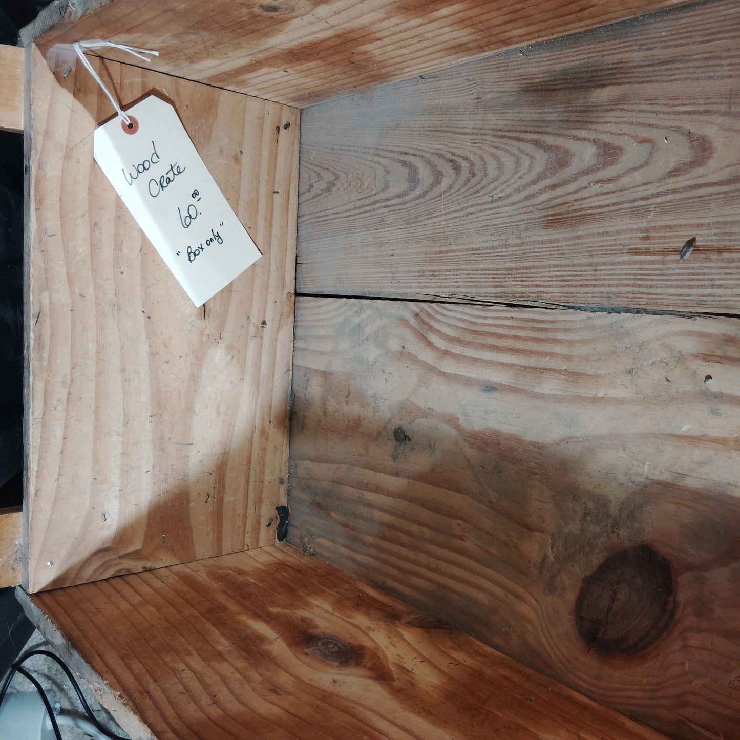 Military Surplus Wooden Storage Crate 27x18x11, Serviceable Condition, 1950s Era