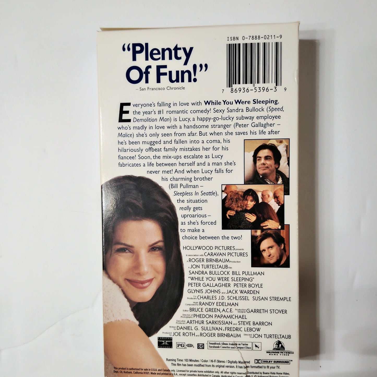 While You Were Sleeping VHS 1996 Sandra Bullock Bill Pullman Romantic Comedy