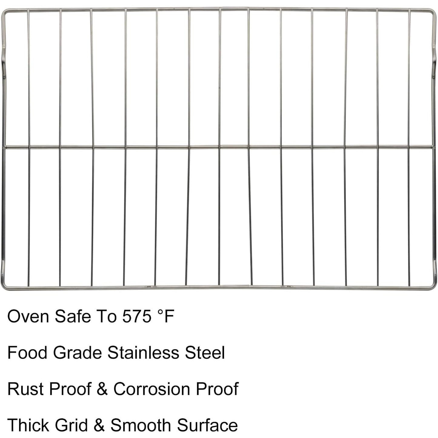 W10256908 Stainless Oven Rack - 23.92 x 15.75" - Fits Whirlpool, Maytag, Kenmore