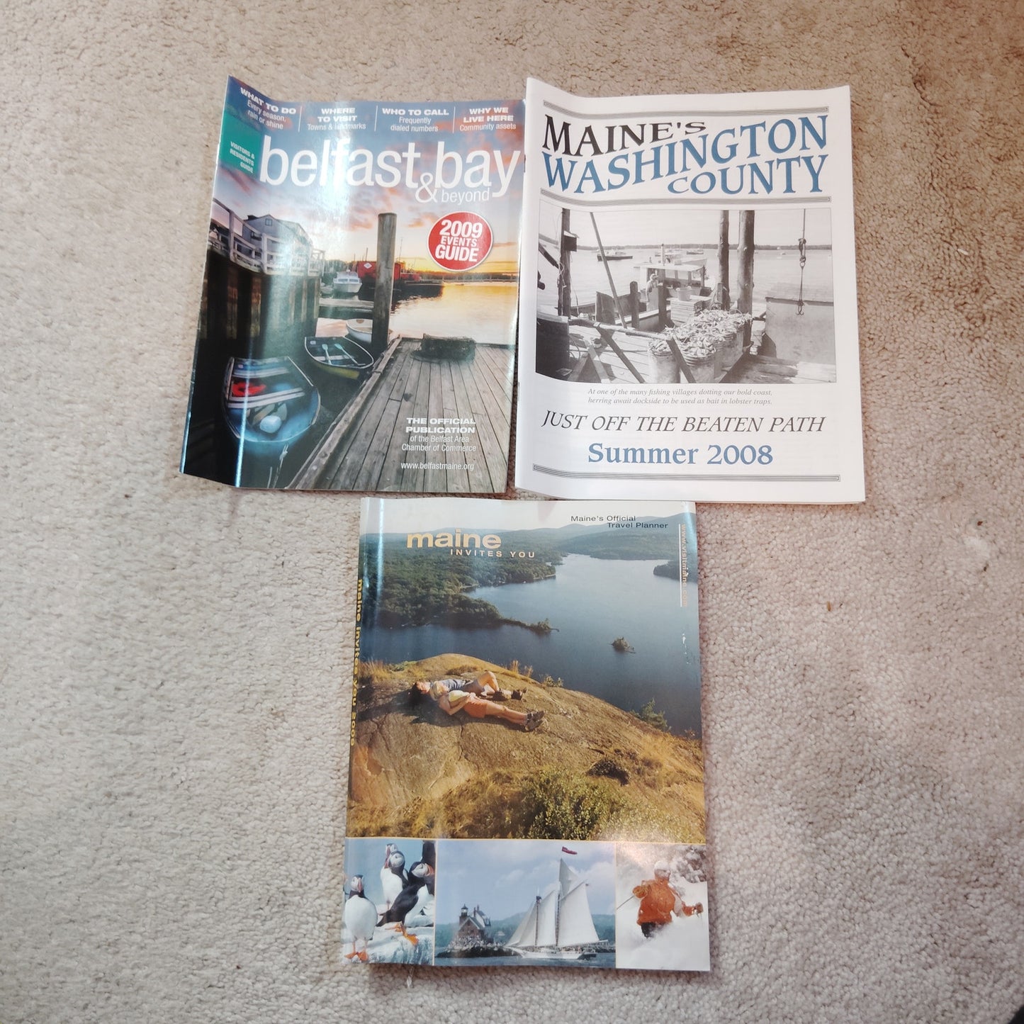 Vintage Maine Travel Magazine Lot 2008 2009 Portland Bar Harbor Midcoast 3.75 Lb