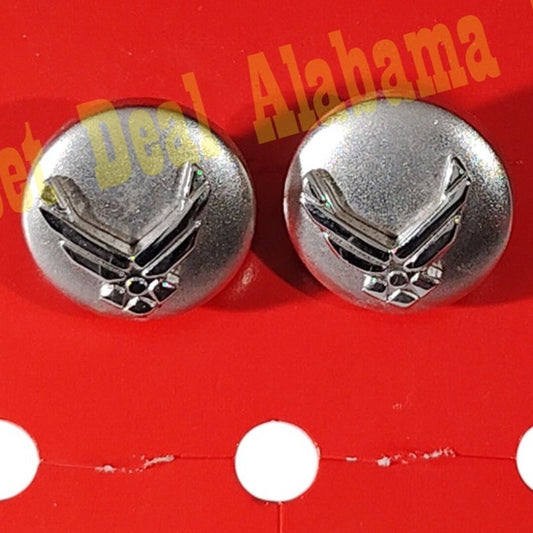 Vanguard Air Force Dress Mess Uniform Cufflinks, Silver, 5/8"D