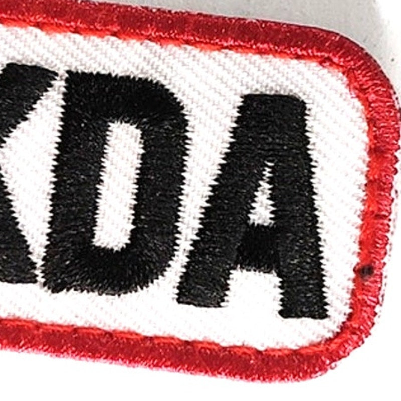 NKDA Medical ID (No Known Drug Allergies) Patch Red/Blk/White 2" × 1" Hook Back