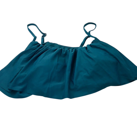 Cupshe Flutter Tankini Top Teal Emerald Green Flounce Swim Women’s Size Large