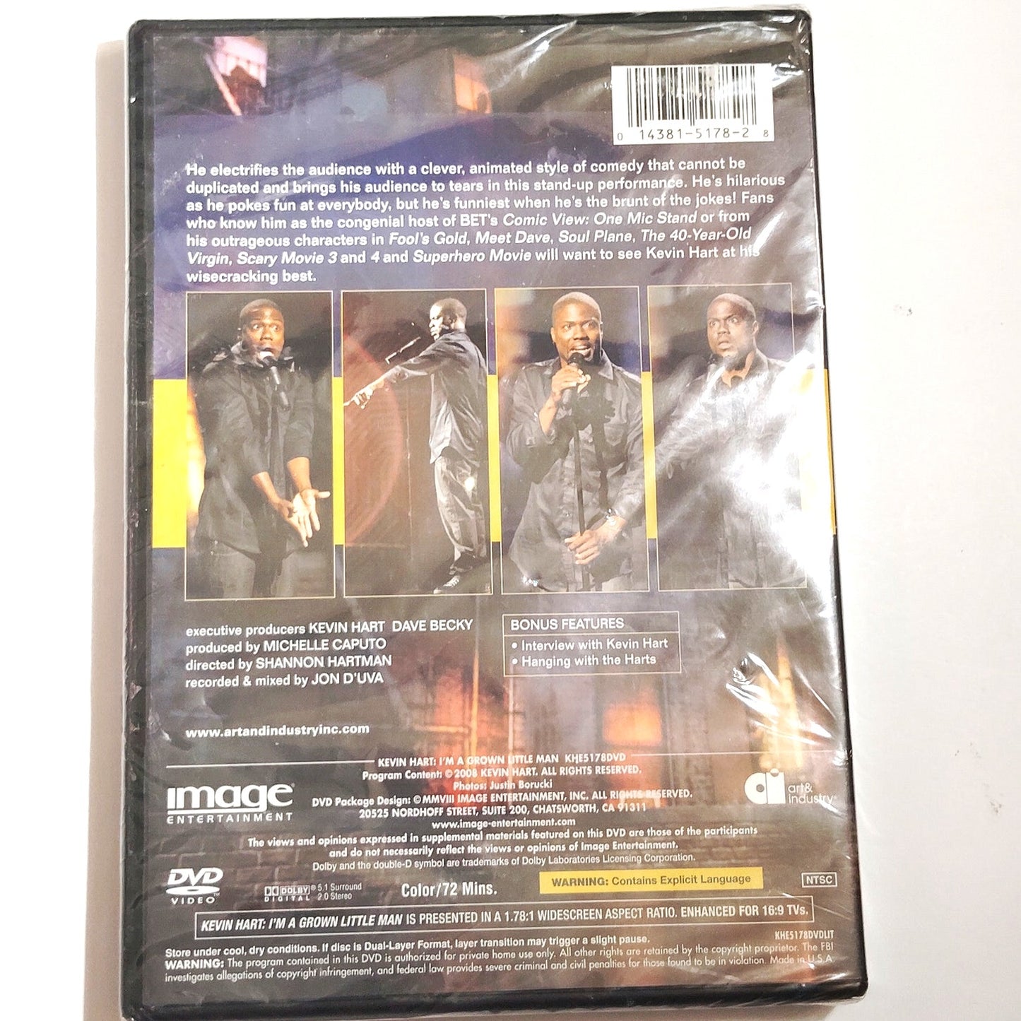 Kevin Hart I’m a Grown Little Man DVD Stand‑Up Comedy 2008 Widescreen