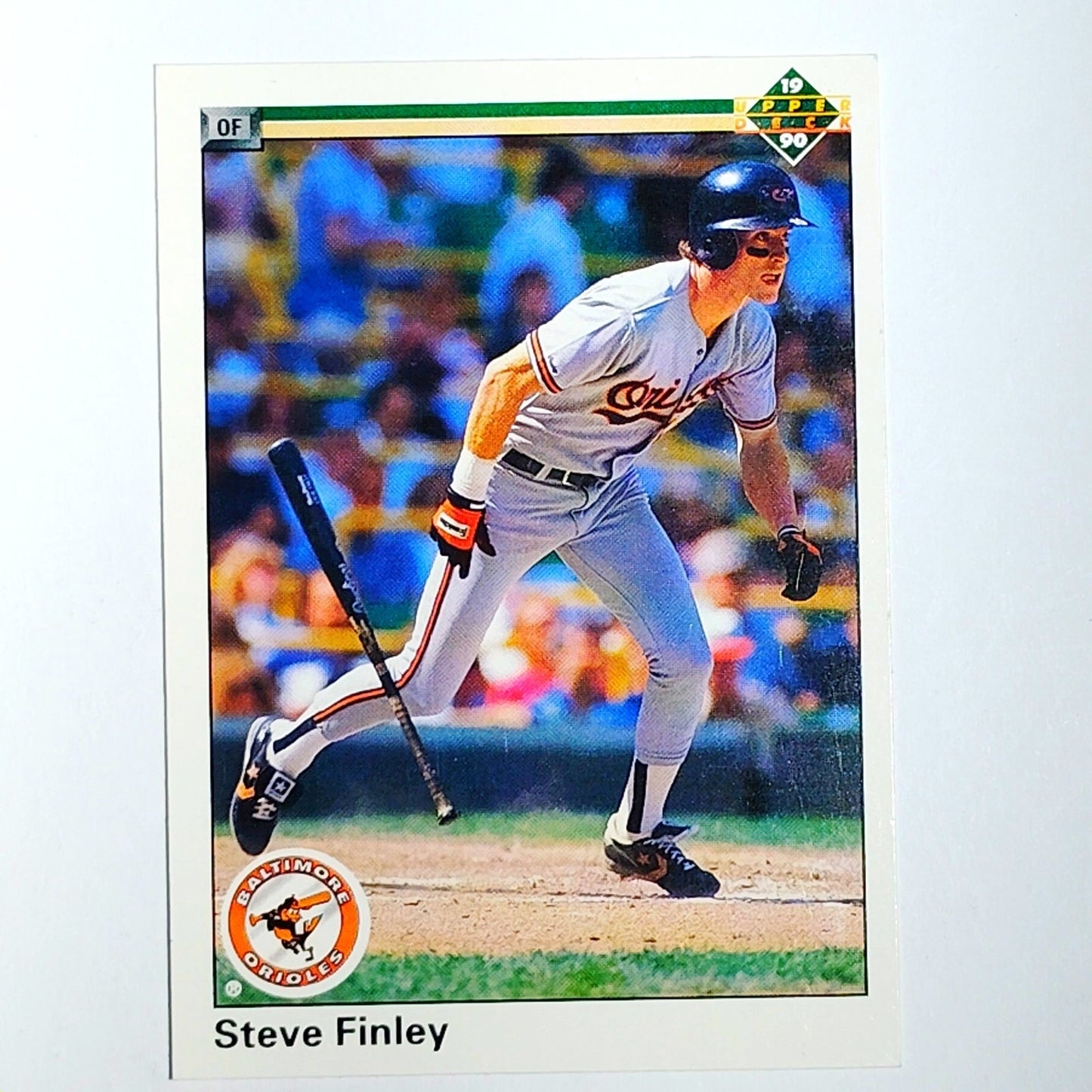 1990 Upper Deck Steve Finley #602 Baltimore Orioles Outfielder Action Shot VG/EX