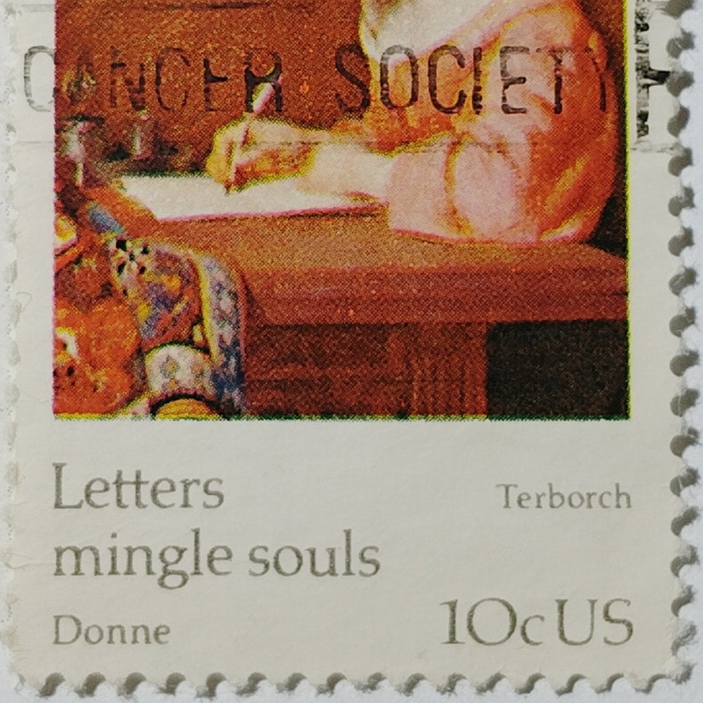 1974 US Postage Stamp Scott #1534 10c Gerard Terborch Lady Writing Used Canceled