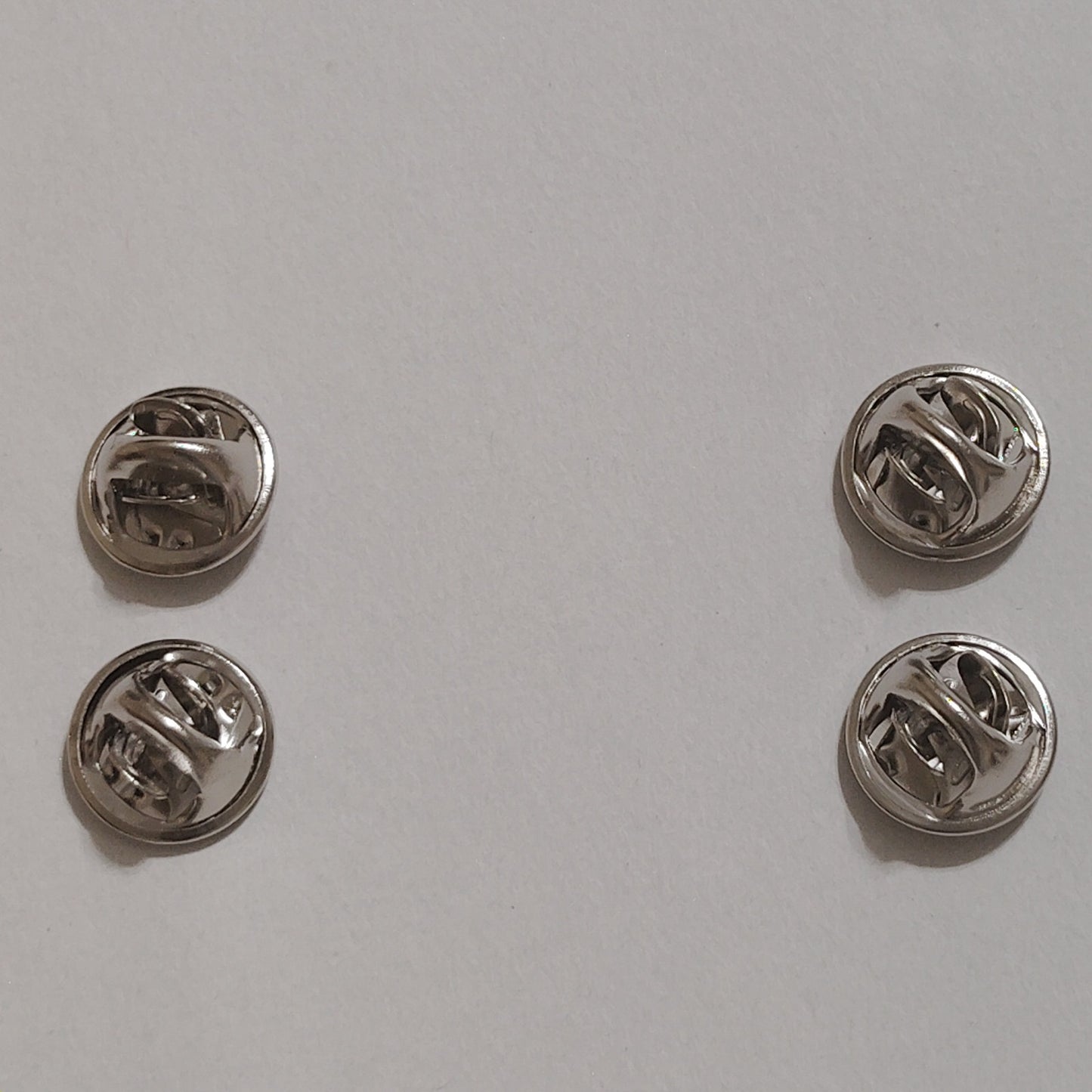 Silver‑Tone Corrugated Lieutenant Rank Bars – 3/4" × 1/4" Collar Device Pin Set
