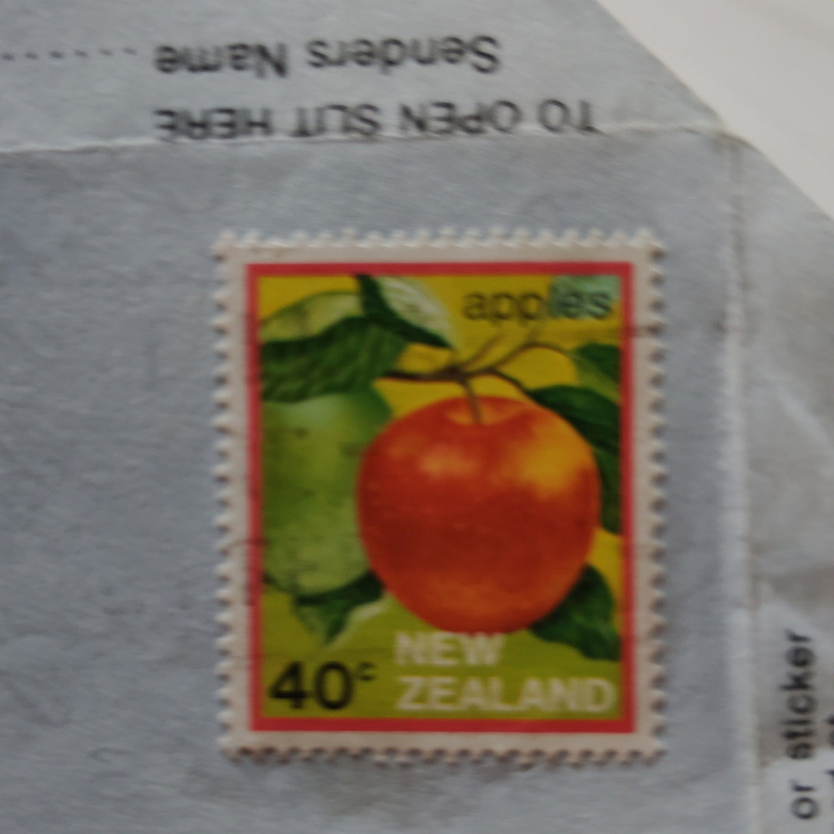 1984 NZ Aerogramme Air Mail Letter 40c Apple Stamp Scenic Views Cover